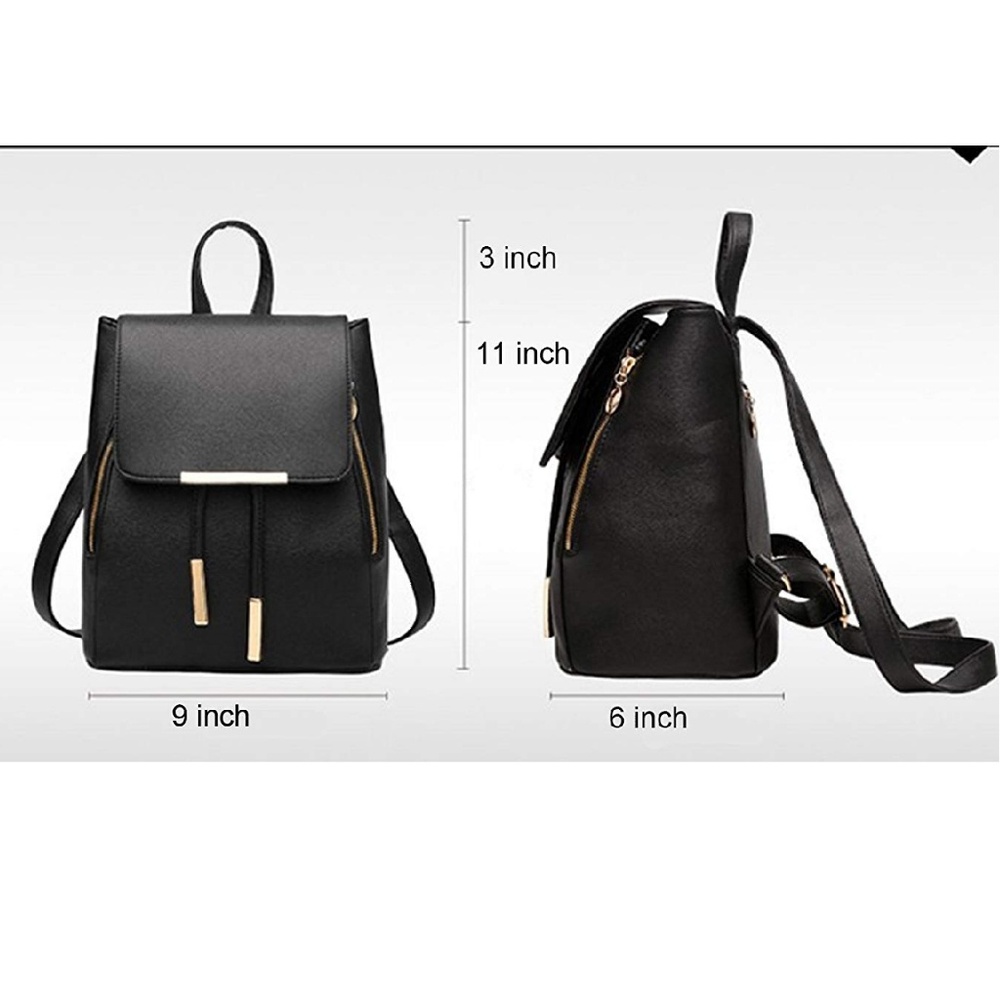 🆕 Mini PU Leather Backpack(Off White) - Picture 4 of 7
